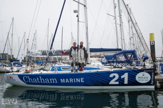Class honours for Sam Matson and Gonzalo Infante on Chatham Marine - 2015 Rolex Fastnet Race ©  ELWJ Photography